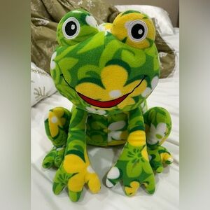 Melissa & Doug Beeposh Lily the Frog Plush Green Floral Stuffed Animal Toy